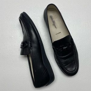 Salvatore Ferragamo Mens Black Dress Shoes 10B EUC